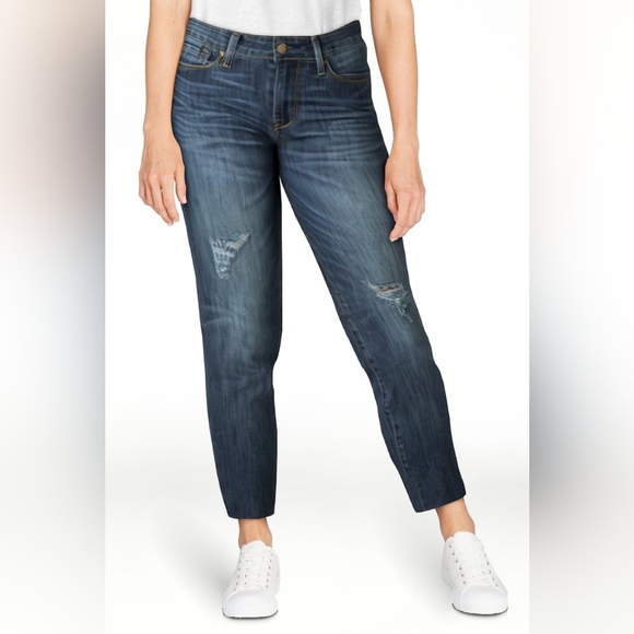 Levi's Signature Womens High Rise Slim Cropped Fit Stretch Denim Jeans Size 27 - Picture 7 of 16